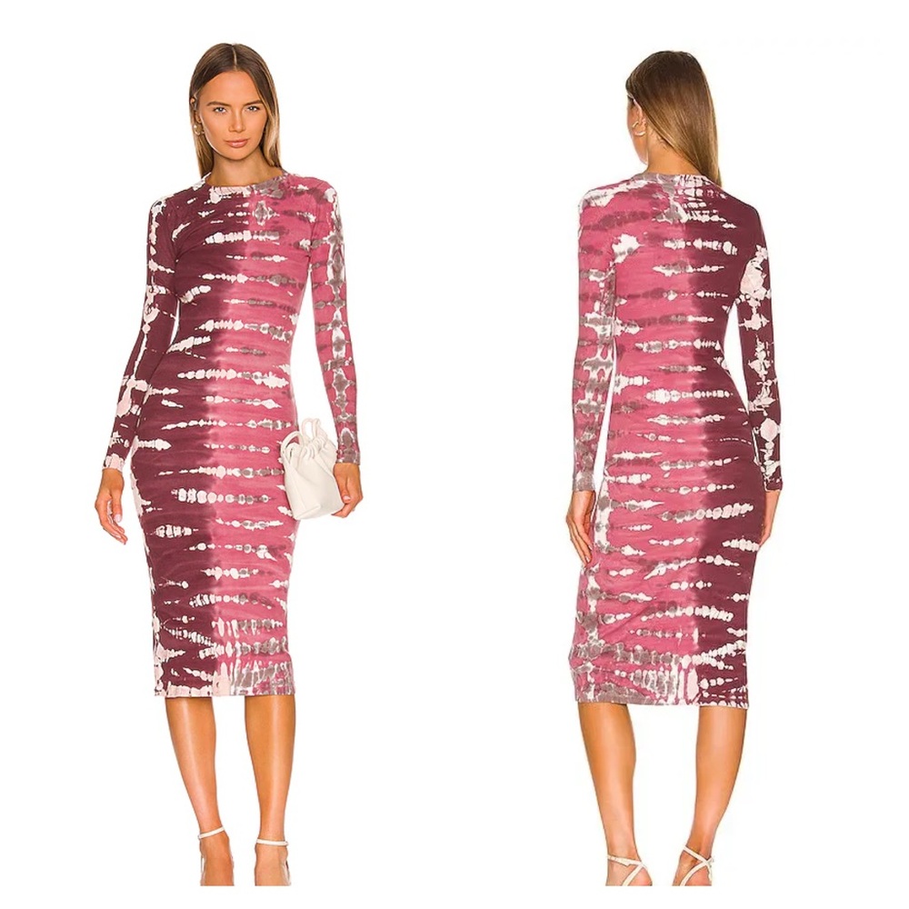 Young, Fabulous &‎ Broke Dax Rib Midi Dress Women's Small Jam Reef Wash